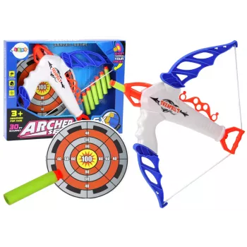LEAN TOYS Bogen mit Ziel für Softpfeile mit Saugnapf, 6-teilig