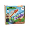 LEAN TOYS Raketenabschuss-Spiel Dinosaurier Wald Bunt Push Up