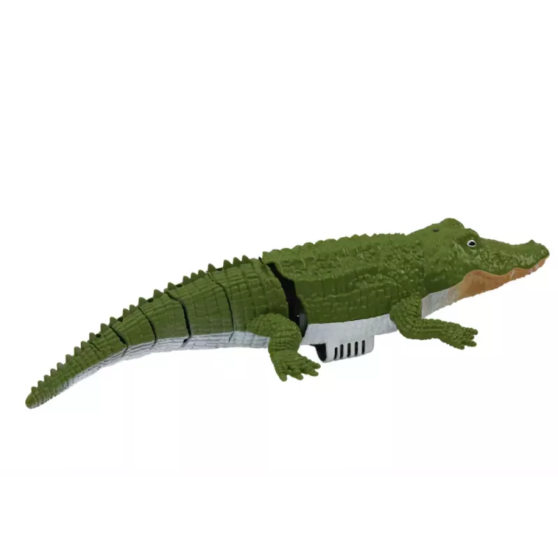 LEAN TOYS ferngesteuertes Wasser-Krokodil, das durch Fernsteuerung ins Wasser schwimmt