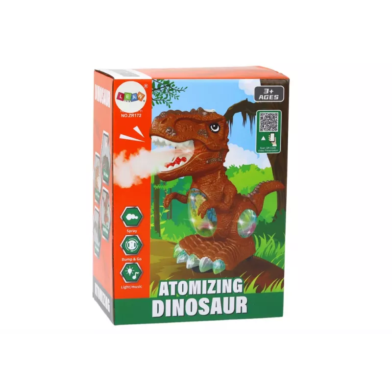 LEAN TOYS Dinosaur Dancing Obstacle Sensor Lights Sounds Green