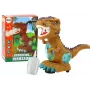 LEAN TOYS Dinosaur Dancing Obstacle Sensor Lights Sounds Yellow