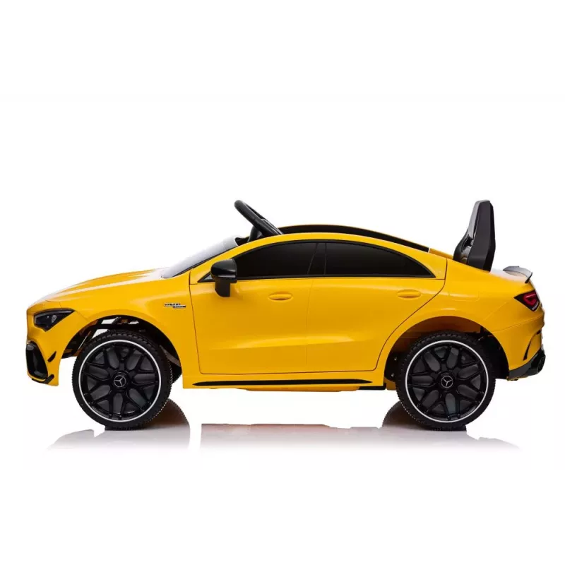 LEAN CARS Batteriebetriebenes Auto Mercedes CLA 45s AMG Gelb 4x4