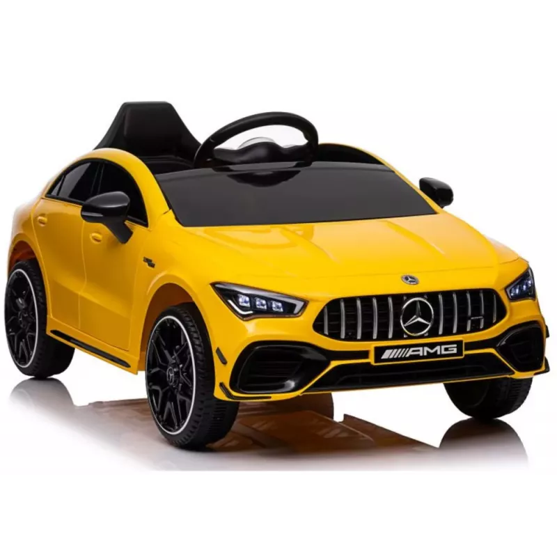 LEAN CARS Batteriebetriebenes Auto Mercedes CLA 45s AMG Gelb 4x4