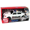 LEAN TOYS Sportwagen mit Kofferraumöffnung, Polizeilichtern und Geräuschen, Weiß, 1:16