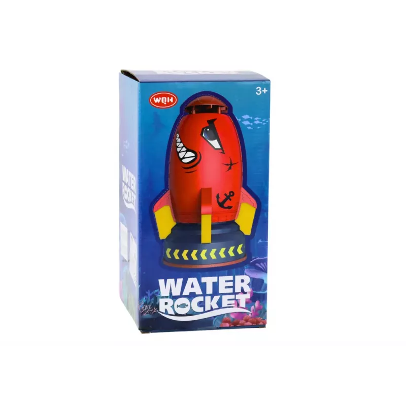 LEAN TOYS Water Rocket Sprinkler Launcher Red Shark