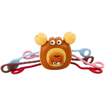LEAN TOYS Interaktiver sensorischer Krabben-Beißring für Kinder