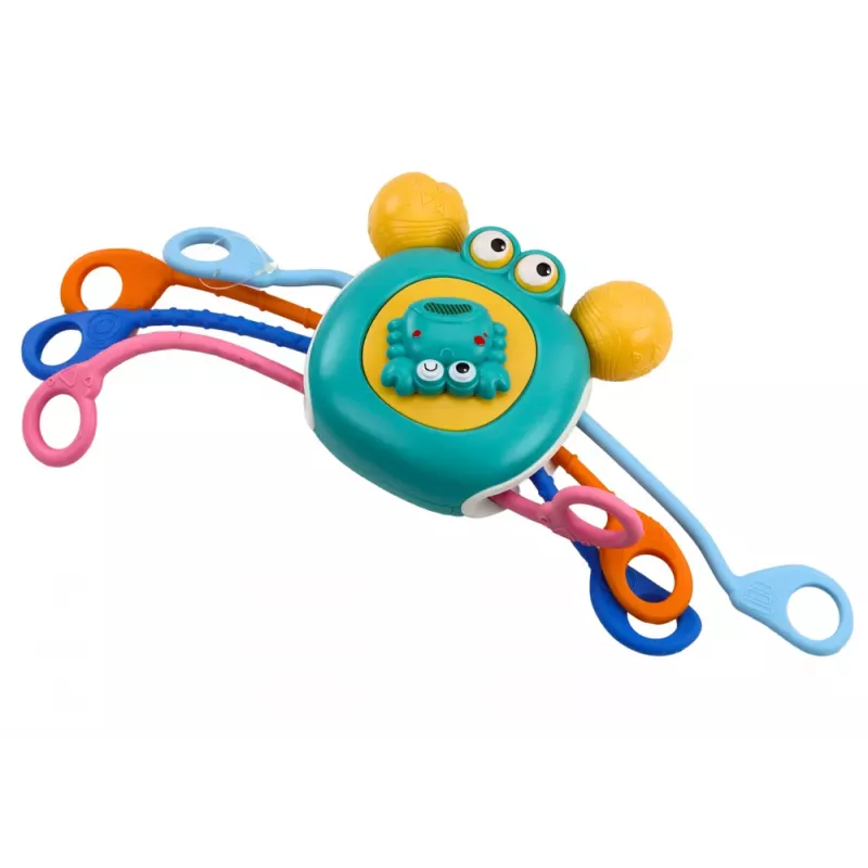 LEAN TOYS Interaktiver sensorischer Krabben-Beißring für Kinder