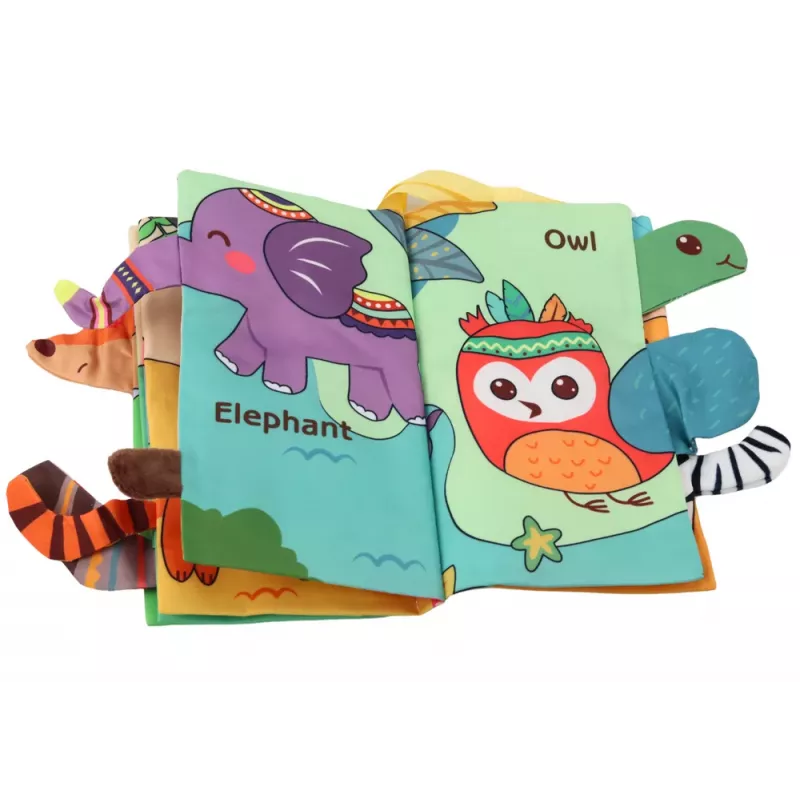 LEAN TOYS Soft Educational Book Rustling Animals Jungle