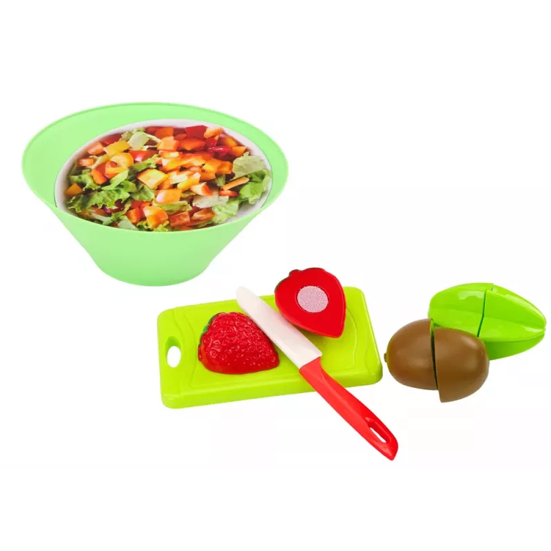 LEAN TOYS Obst-Schneideset Salatbesteck Tablett Lebensmittel 25 Teile