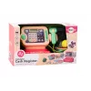 LEAN TOYS Registrierkasse Spielzeug Lernen Zählen Münzen Einkaufswagen Lichter Geräusche Pink