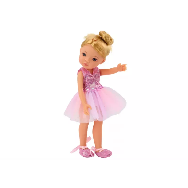 LEAN TOYS Pink Ballerina Doll 33cm mit Kleid, Ballettschuhen, Tiara