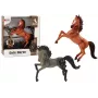LEAN TOYS Pferdefigur Braun Grau Stehend Stall Bauernhof Niedliches Pferd