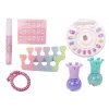 LEAN TOYS Kosmetikset im Nagel-Make-up-Koffer Lila Koffer 9-teilig