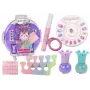 LEAN TOYS Kosmetikset im Nagel-Make-up-Koffer Lila Koffer 9-teilig