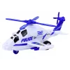 LEAN TOYS Polizeihubschrauber Weiß oder Schwarz Friction Drive Licht und Sound