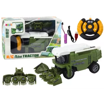 LEAN TOYS RC Mähdrescher ferngesteuerte landwirtschaftliche Maschine Grün