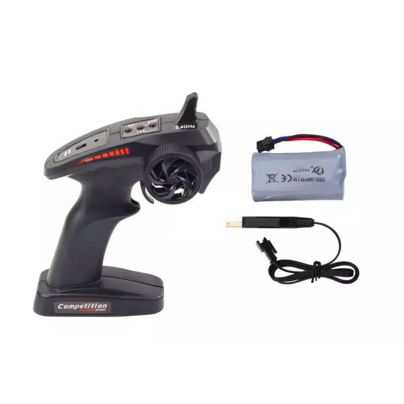 LEAN TOYS Großer ferngesteuerter RC-Sportwagen 1:8 Lichter Sounds Graffiti