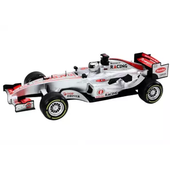 LEAN TOYS Remote Controlled RC Racer 1:12 Silver Lights Sounds