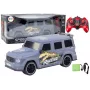 LEAN TOYS RC-Fernsteuerungsauto mit Dinosaurier, Maßstab 1:10, Grau