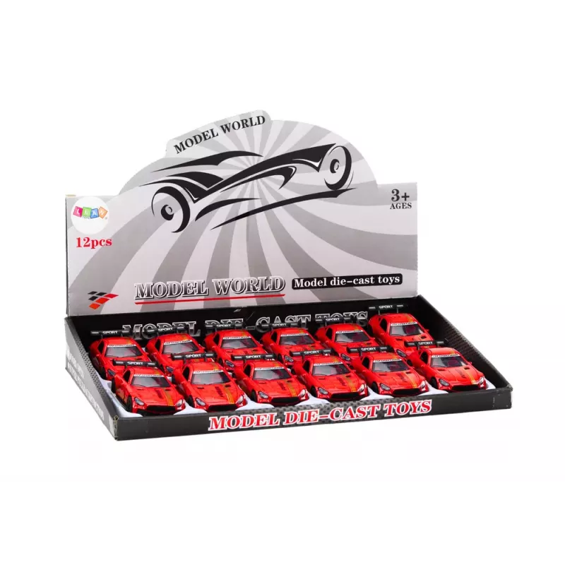 LEAN TOYS Sportwagen 1:32 Diecast-Modell Porsche 911 Carrera S Rot Pull-Back Action-Figur mit Spoiler