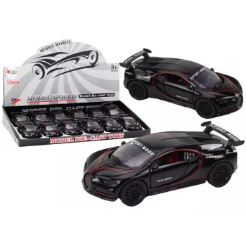 LEAN TOYS Sportwagen 1:32 Actionfigur Spoiler Metall Schwarz Sounds