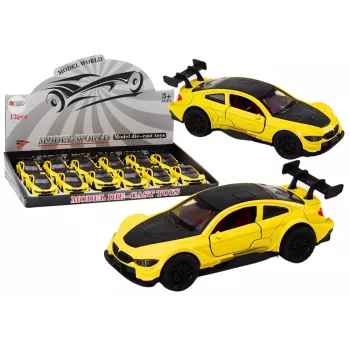 LEAN TOYS Spielzeugauto Sportwagen 1:32 Reibungsantrieb Metall Gelb