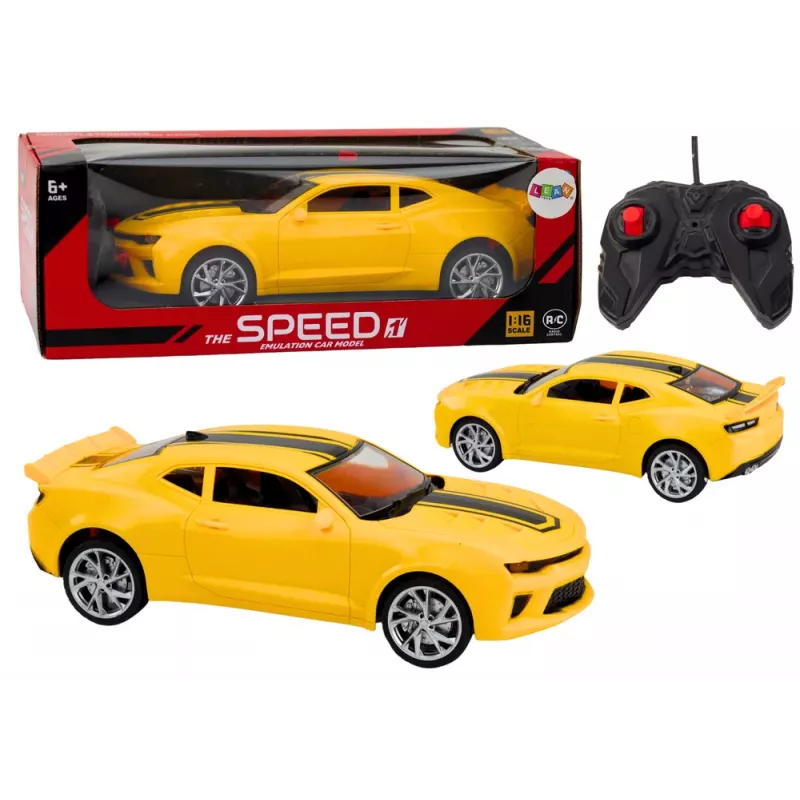 LEAN TOYS Spielzeugauto ferngesteuerter Sportwagen RC 1:16 Gelb