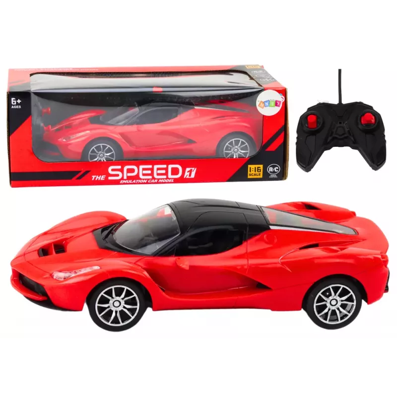 LEAN TOYS ferngesteuerter Sportwagen RC Car 1:16 Rot