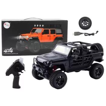 LEAN TOYS Ferngesteuertes Off-Road-Fahrzeug RC 2.4G 4x4 Antrieb Schwarz