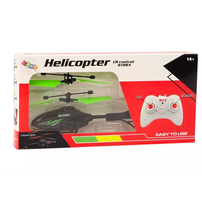 LEAN TOYS ferngesteuerter RC Hubschrauber mit Gyroskop Grün