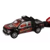 LEAN TOYS Pickup Truck mit Abschleppwagen, Sattelauflieger, Sportwagen und Geländewagen Set