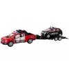 LEAN TOYS Police Pickup Truck With Tow Truck Semi-Trailer Off-Road Car Police Set