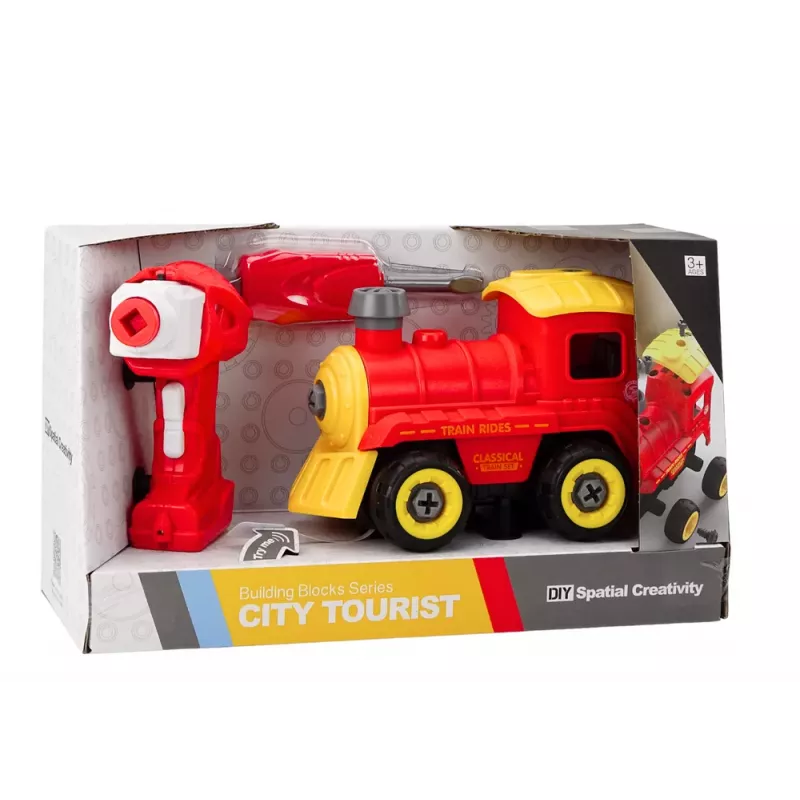 LEAN TOYS ferngesteuerte RC Drehlokomotive, Rot