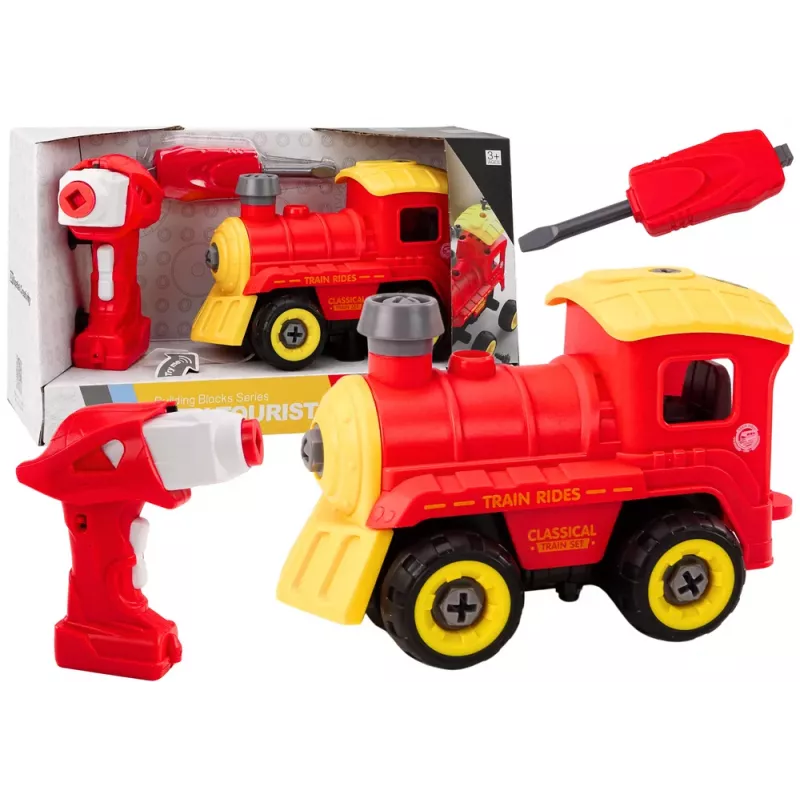 LEAN TOYS ferngesteuerte RC Drehlokomotive, Rot