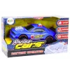 LEAN TOYS Rennwagen mit Licht, Sound und öffnender Motorhaube Blau