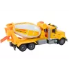 LEAN TOYS Gelber Betonmischer-LKW mit Reibungsantrieb, Licht- und Soundeffekten