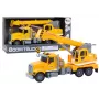 LEAN TOYS Truck Yellow Crane With Friction Drive Light and Sound Effects