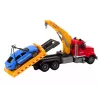 LEAN TOYS Abschleppwagen mit Kran, automatische Lichter, Geräusche, Antrieb, Rot