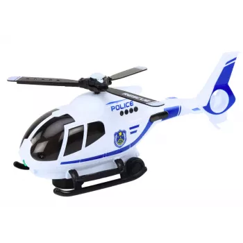 LEAN TOYS Polizeihubschrauber mit Fahrlichtern und Geräuschen
