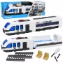 LEAN TOYS Passenger Train Turning Tracks DIY Sounds Lights