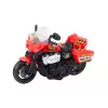 LEAN TOYS Polizei-Motorrad 1:10 Lichter Geräusche Weiß Rot