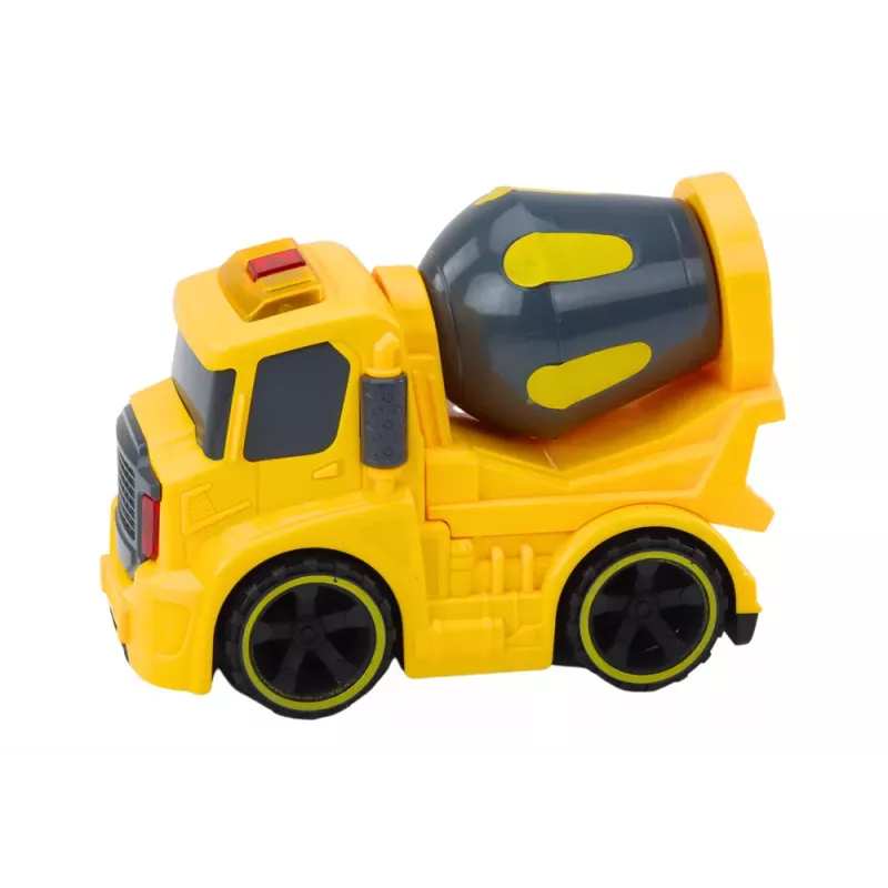 LEAN TOYS Betonmischer-LKW mit Licht und Sound Gelb