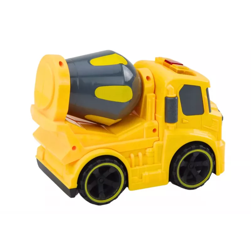 LEAN TOYS Betonmischer-LKW mit Licht und Sound Gelb