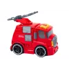 LEAN TOYS Feuerwehr Löschfahrzeug mit Kanone, Lichtern, Sound, Antrieb, Rot
