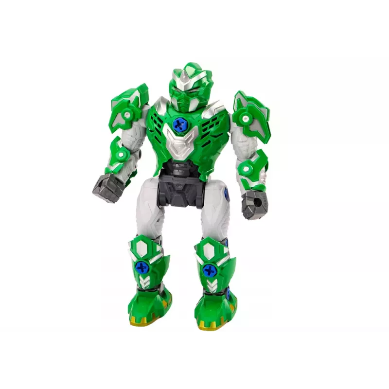 LEAN TOYS Schraubroboter mit Waffenbohrer, Schraubendreher, Licht und Sound, Grün