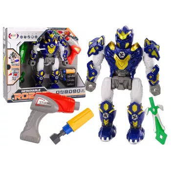 LEAN TOYS Schraubroboter mit Bohrer, Schraubendreher, Licht und Sound, Marineblau