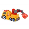 LEAN TOYS Cartoon Truck With Crane To Dismantle DIY Orange