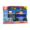 LEAN TOYS Set of Expandable Garage Track in a Suitcase Police Lights and Sounds