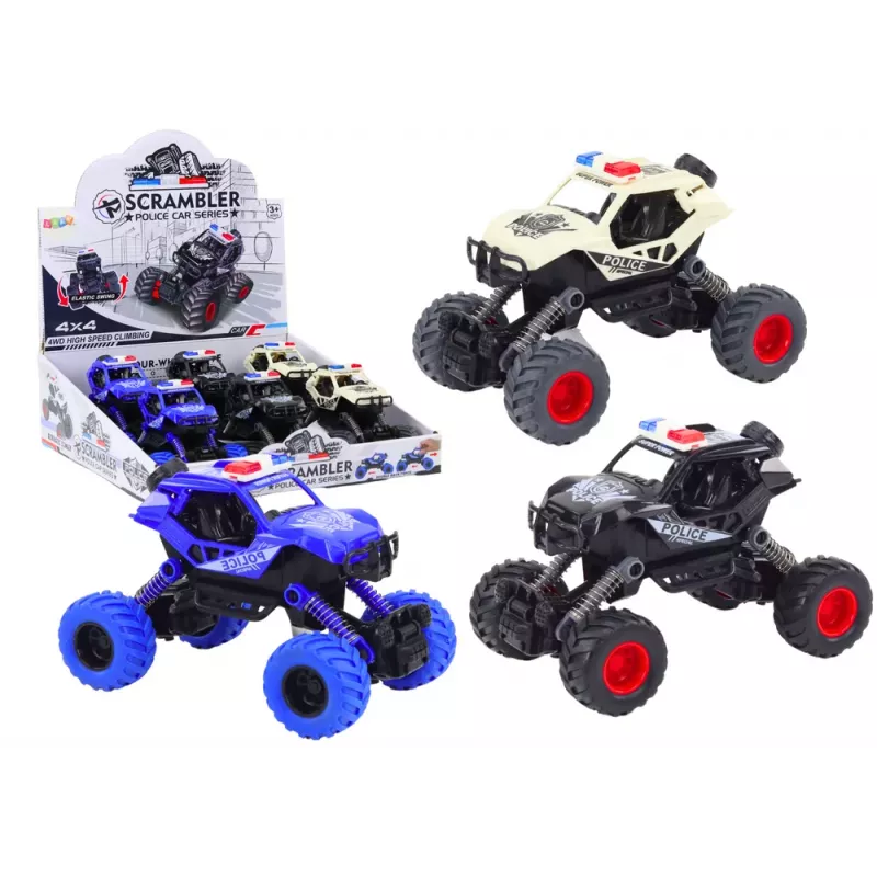 LEAN TOYS Polizeiauto Friction Drive 3 Off-Road Farben