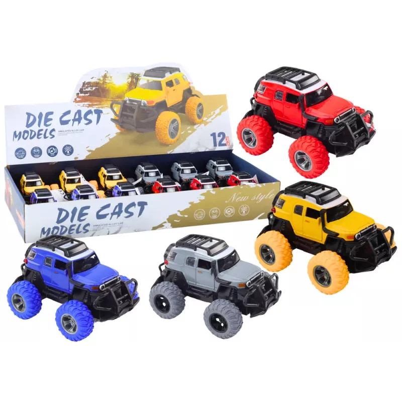 LEAN TOYS Off-Road Car 1:32 Metal Rubber Wheels Lights Sounds Drive